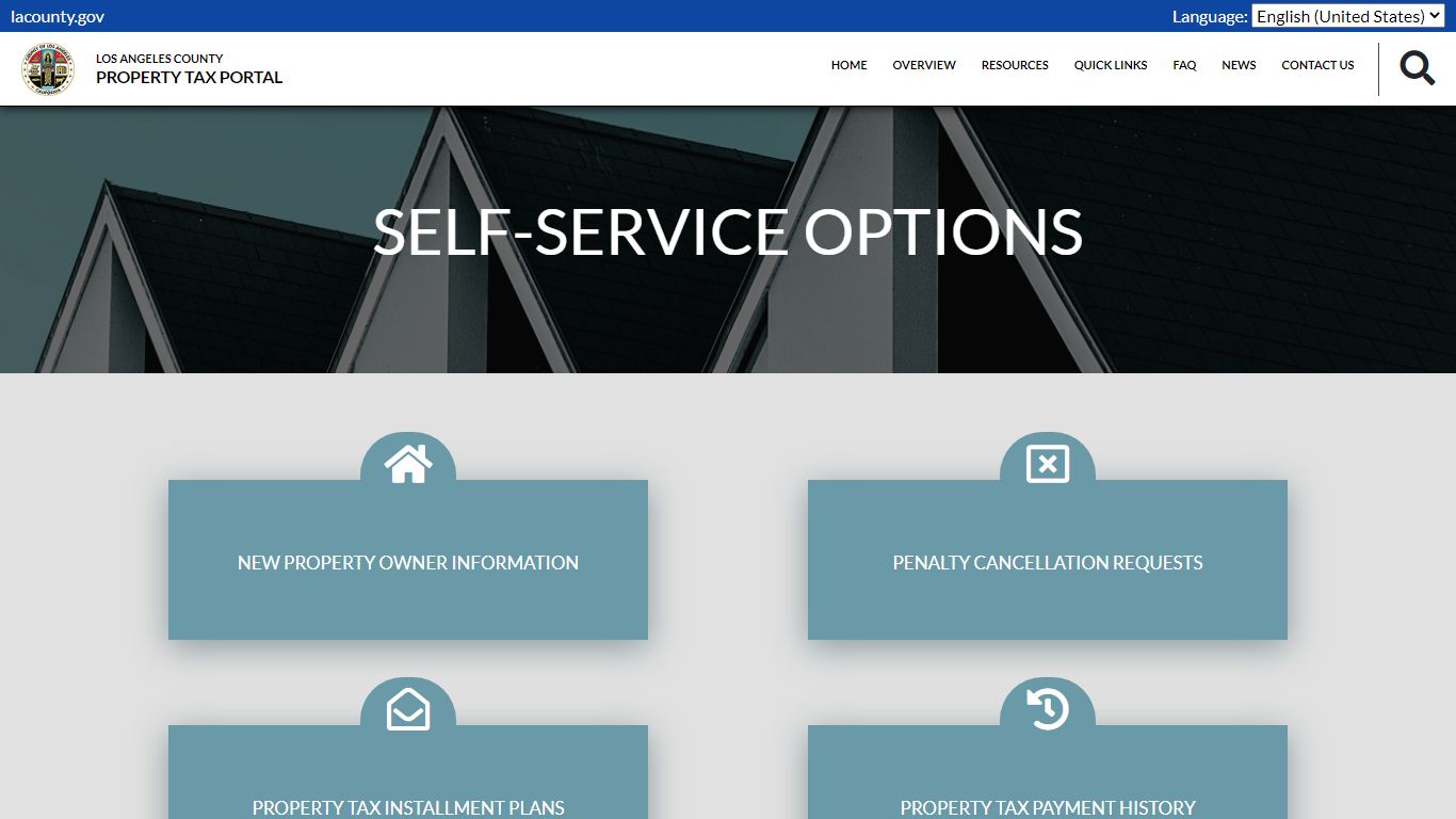 Self Service Los Angeles County - Property Tax Portal